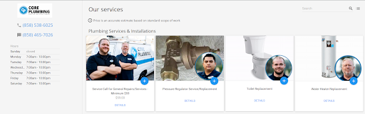 plumbing website