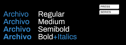 image of archivo font