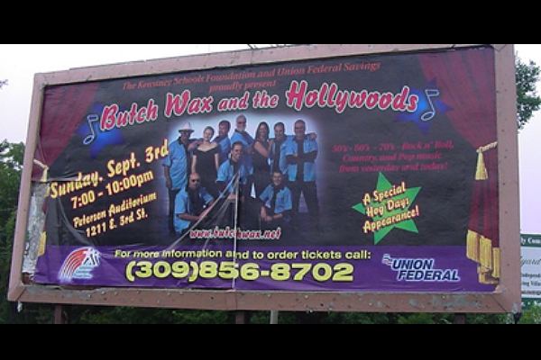 image of billboard with too much information